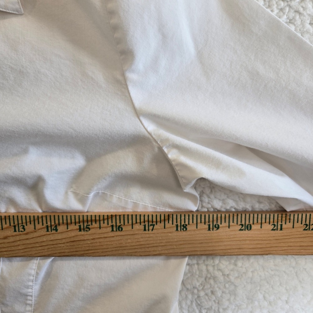Notations Button Down Shirt Womens PM (S) White Professional 3/4 Sleeve Tailored - Picture 6 of 9